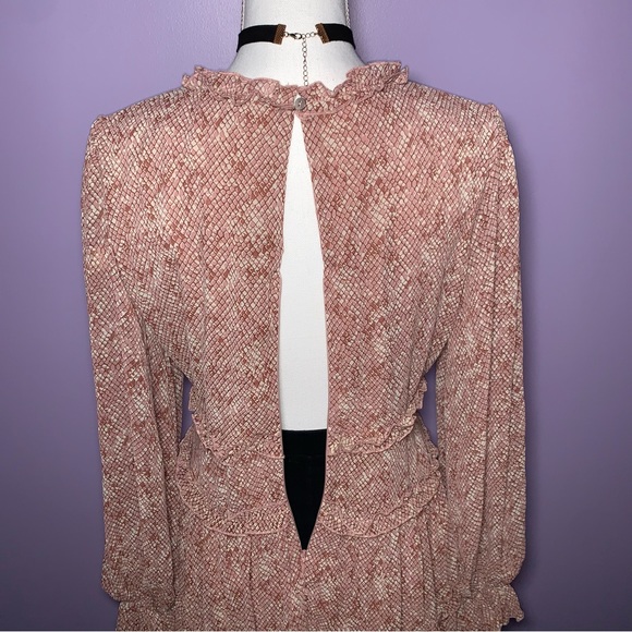SEE NEW LISTING NWT She + Sky Pink Snake Print Ruffle Dress - Picture 13 of 16